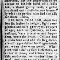 WESTERN STAR (Stockbridge, Massachusetts) • 05-28-1798 - John Fitzgerald and Reuben Collear (soldier).gif
