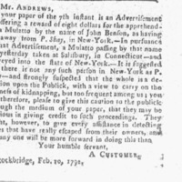 Western Star. (Stockbridge, Massachusetts) • 02-14-1792 - About John Benson.gif